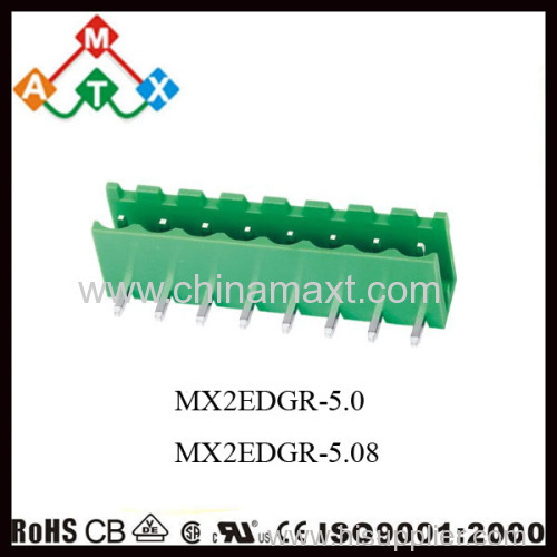 Right angle 5.0/5.08mm PCB pluggable terminal block connector male&female type replacement of PHOENIX and WAGO