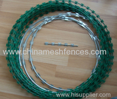 powder coated razor barbed wire