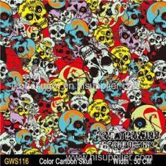 GWS116 Catoon Sukll Water Transfer Printing Film / Hydrographic Skull Ffilm