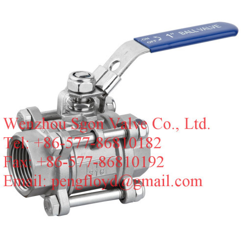 3pc threaded ball valve with Locking devices