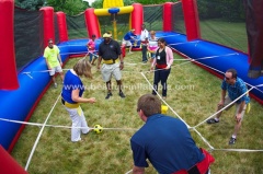 Human foosball interactive inflatable sport games