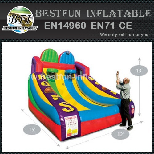 Inflatable basketball hoop shoot game