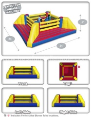 Inflatable Boxing Ring Castle Jumping Bed