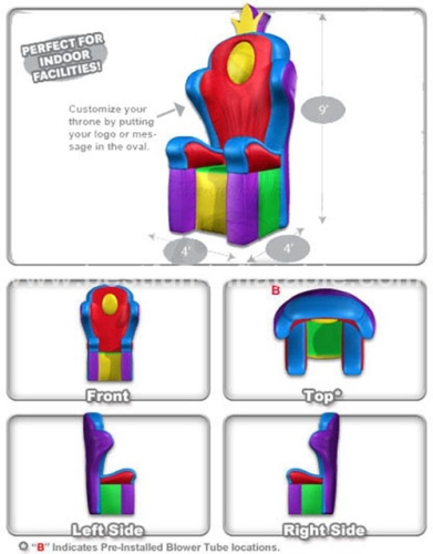 Giant custom design inflatable throne