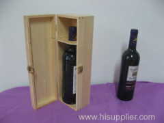 One Bottle wood wine box in factory price