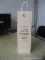 One Bottle wood wine box in factory price