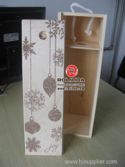 One Bottle wood wine box in factory price