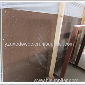 Sparkle Brown Quartz Stone Countertop Slab