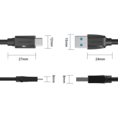 Vention Type C 3.0 Cable USB Data Sync Charge Cable For Nokia N1 Macbook OnePlus 2