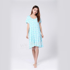 Apparel&Fashion Underwear&Nightwear Sleepwear&Pajamas bamboo fiber seamless pajama sleep dress for ladies short sleeves