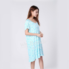 Apparel&Fashion Underwear&Nightwear Sleepwear&Pajamas bamboo fiber seamless pajama sleep dress for ladies short sleeves