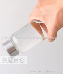 500mlHot Handmade Borosilicate Glass Drinking Bottle WIth Screw Lid