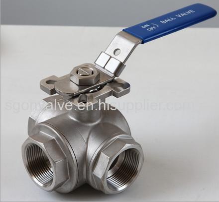 DIN3202 3 way ball valve