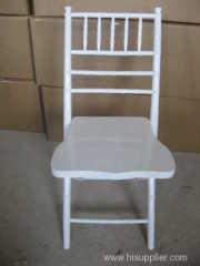 White wooden folding chiavari chair for wedding party rental