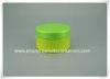 Green 200 ml Plastic Cream Jars Packaging Cylinder For Travel