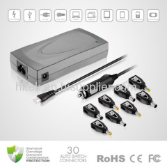 90W Universal Laptop AC/DC Adapter With LCD Display /5V 2.3A USB output