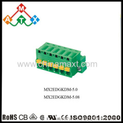 Screwless 5.0/5.08mm pitch 300V/10A Pluggable terminal block with push button connectors replacement of PHOENIX and WAGO