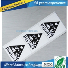 Best price For your custom design of high quality Eggshell sticker from China top factory of Destructible label paper