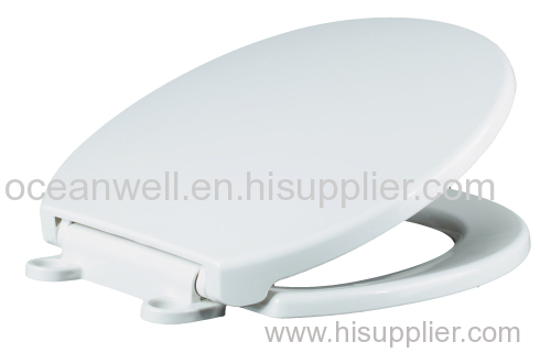 American standard size 17" PP Plastic Toilet Seat Cover with Plastic Soft Close Hinge for WC