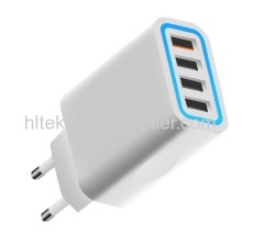 Small 4 port 5V5.6A USB AC Charger Wall charger for tablet and phone