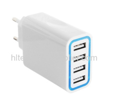 Small 4 port 5V5.6A USB AC Charger Wall charger for tablet and phone