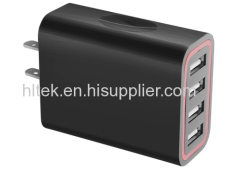 Small 4 port 5V5.6A USB AC Charger Wall charger for tablet and phone