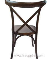 Wood dining room cross back wedding chair