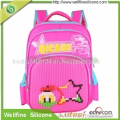 Many different colors pixel backpack with silicone mat