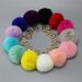 rabbit fur pom pom faux fur ball keychain felt ball fur scarf