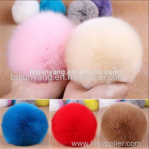 faux fur ball keychain fur pom pom real fox mink rabbit fur pom pom