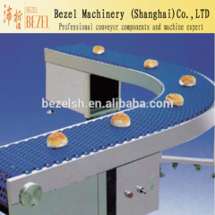 Straight/Curved transport modular belt for conveyor