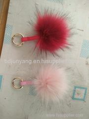 Economical faux rabiit/raccon fur pom pom keychain fashion pendant