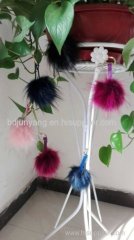 Economical faux rabiit/raccon fur pom pom keychain fashion pendant