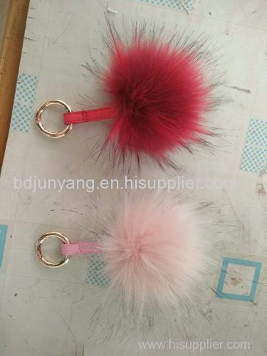 real fur keychain fur ball accessory fur pom pom faux ball felt ball