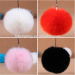 real fur keychain fur ball accessory fur pom pom faux ball felt ball