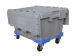 plastic container dolly in blue and yellow color
