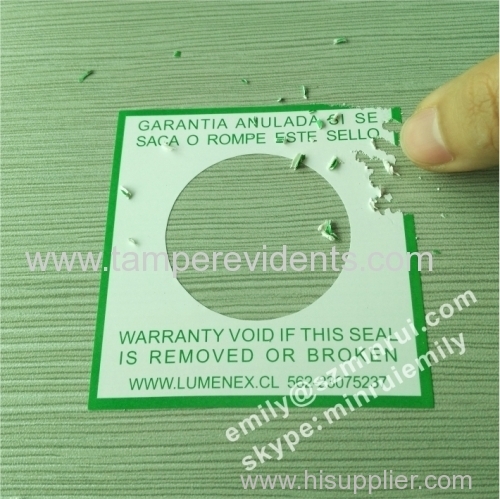 Custom Unremovable Destructable Remove Warranty Void Labels