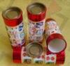 Recycle Paper Canister Packaging / Round Gift Boxes With Lids
