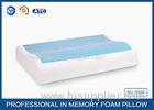 Visco Elastic Bed Blue Layer Contoured Memory Foam Pillow With Cooling Gel