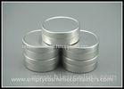 Round Silver Aluminum Cosmetic Containers Aluminum Spice Tins