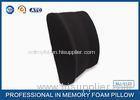 Black Visco Memory Foam Car Backrest Support Cushion With Zippered Cover