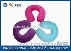 2 In 1 Colorful U Shaped Memory Foam Travel Neck Pillow With 360 Degree Head Support