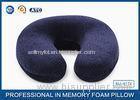 Luxury Comfort Transit Memory Foam Travel Neck Pillow With Navy Blue Velour Cover