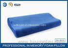 Blue Curved Memory Foam Contour Pillow Relief Of Back / Neck And Shoulder Pain