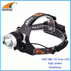 10W Cree XML T6 LED headlamp 4AA/2*18650 rechargeable headlight 500Lumen fishing lamp camping lantern Hiking lamp