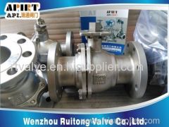 JIS flanged ball valve with ISO5211 mounting pad