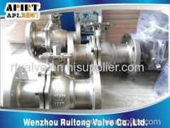 JIS flanged ball valve with ISO5211 mounting pad