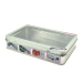 Rectangular Metal Tin Box With Clear Transparent PET/PVC Window hinge lid