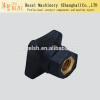 Plastic mounting bracket for conveyor part