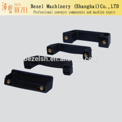 Conveyor bracket mounting to guide rail